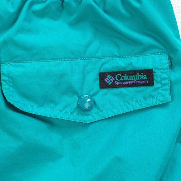 Vintage Y2K Columbia Snow Pants Men’s M Teal Nylon Elastic Waist SM 8320 F4 - Picture 5 of 15